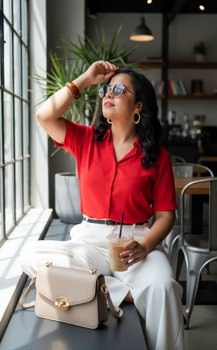 Diana Méndez, estratega de marca, en un café de Ciudad de México